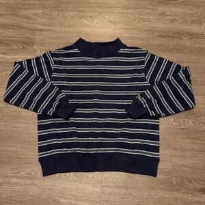 PARKE Holiday Striped Mockneck Pullover NWT